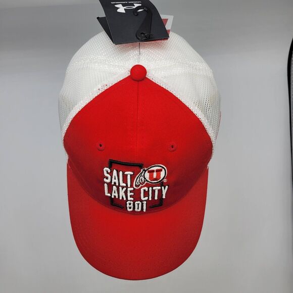Utah Utes Under Armour Mens Womens Hat Salt Lake City 801 Area Code Snapback - Picture 5 of 14